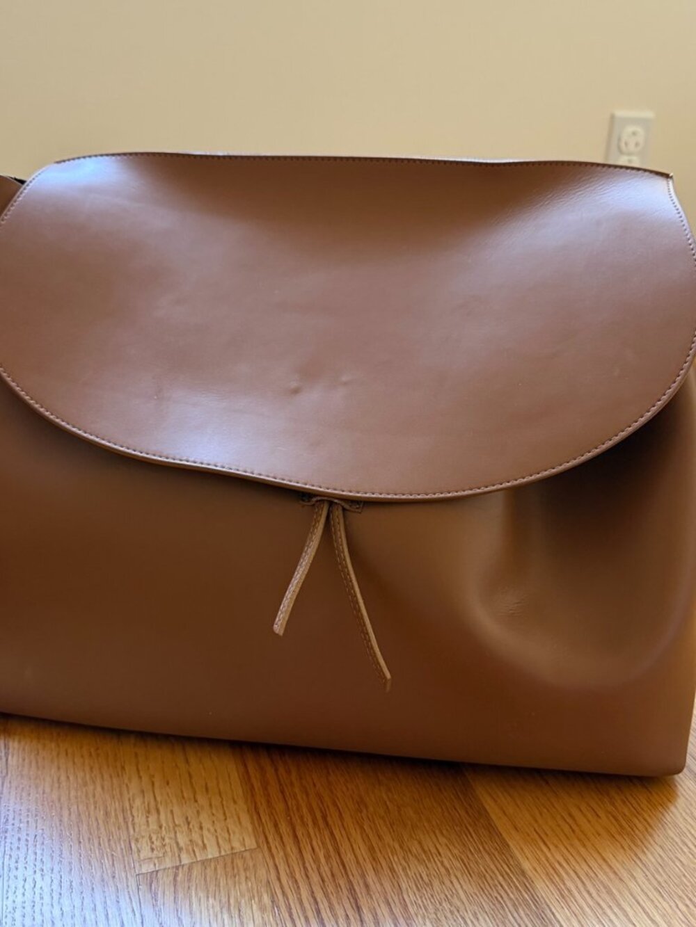 Schöneberg Cognac Leather Flap Tote Bag